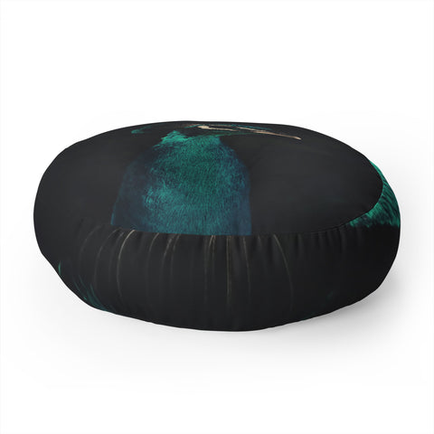 Ingrid Beddoes Peacock and Proud Floor Pillow Round