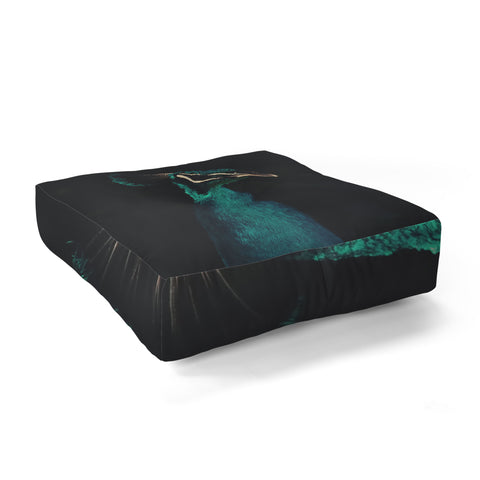 Ingrid Beddoes Peacock and Proud Floor Pillow Square