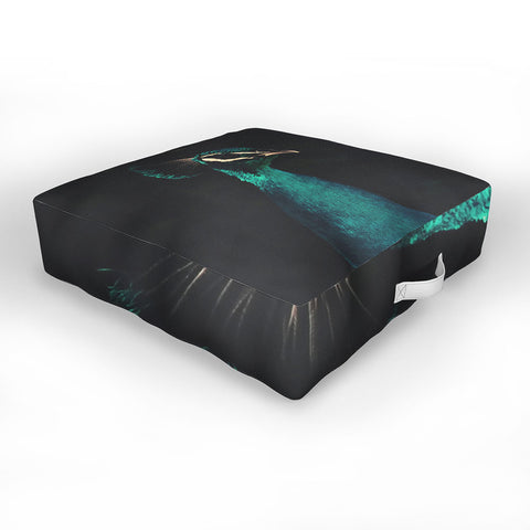 Ingrid Beddoes Peacock and Proud Outdoor Floor Cushion