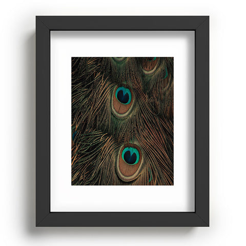 Ingrid Beddoes peacock feathers II Recessed Framing Rectangle
