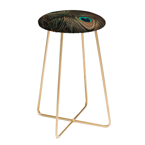 Ingrid Beddoes peacock feathers II Counter Stool