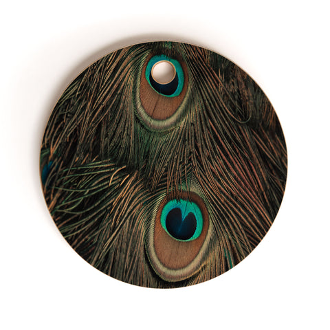 Ingrid Beddoes peacock feathers II Cutting Board Round