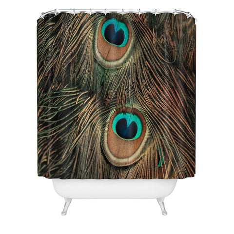 Ingrid Beddoes peacock feathers II Shower Curtain
