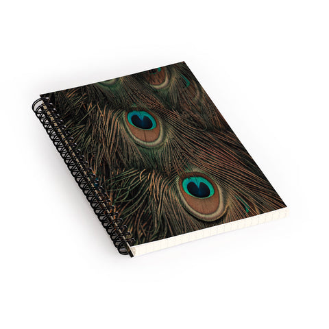 Ingrid Beddoes peacock feathers II Spiral Notebook