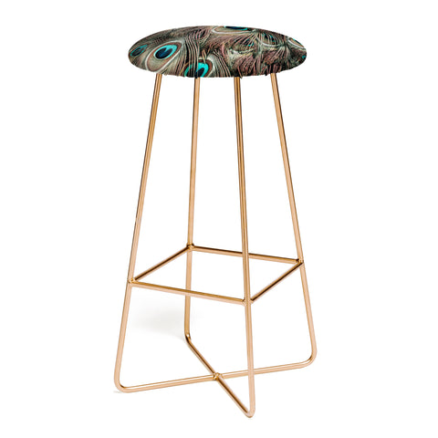 Ingrid Beddoes peacock feathers III Bar Stool