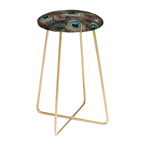 Ingrid Beddoes peacock feathers III Counter Stool