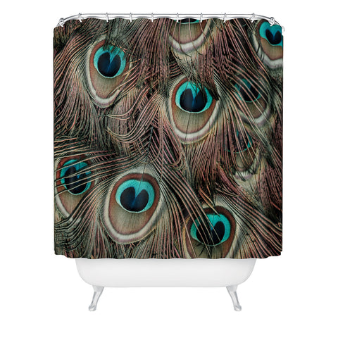 Ingrid Beddoes peacock feathers III Shower Curtain