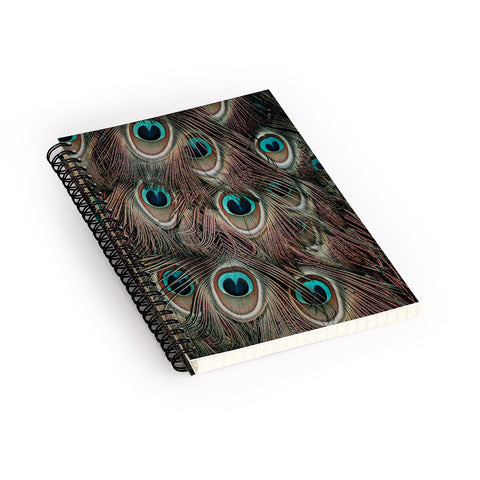 Ingrid Beddoes peacock feathers III Spiral Notebook
