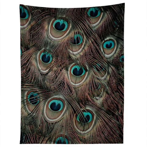 Ingrid Beddoes peacock feathers III Tapestry