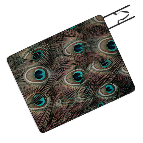 Ingrid Beddoes peacock feathers III Picnic Blanket