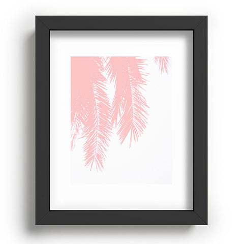 Ingrid Beddoes Pink chiffon palm Recessed Framing Rectangle