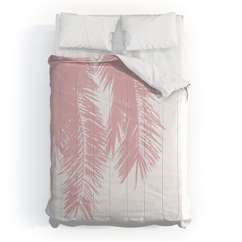 Ingrid Beddoes Pink chiffon palm Comforter