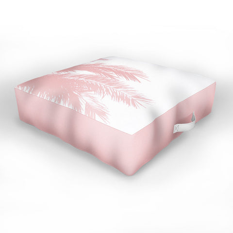 Ingrid Beddoes Pink chiffon palm Outdoor Floor Cushion