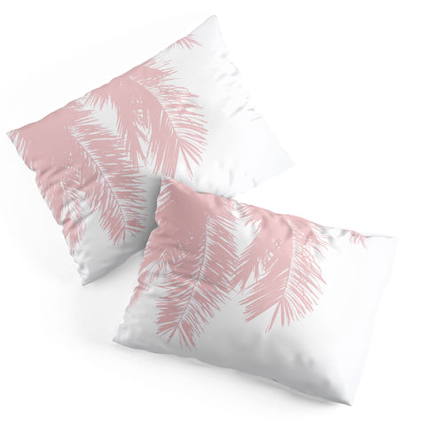 Ingrid Beddoes Pink chiffon palm Pillow Shams