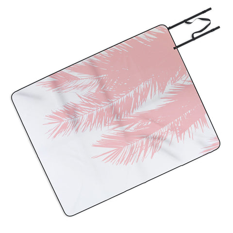 Ingrid Beddoes Pink chiffon palm Picnic Blanket