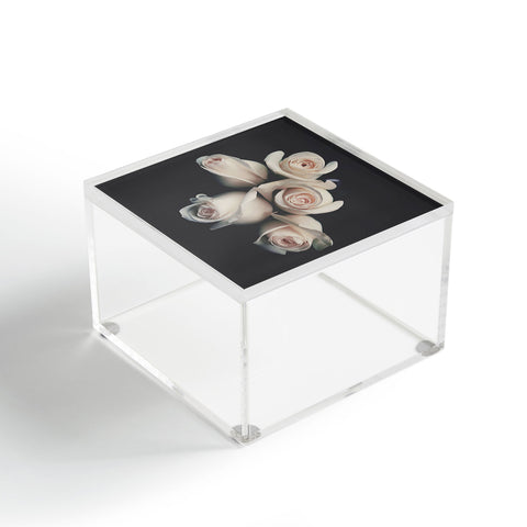 Ingrid Beddoes Pink Ivory Rose Bouquet Acrylic Box