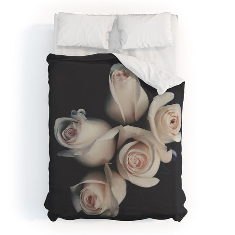 Ingrid Beddoes Pink Ivory Rose Bouquet Duvet Cover