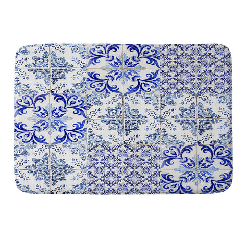 Ingrid Beddoes Portuguese Azulejos Memory Foam Bath Mat