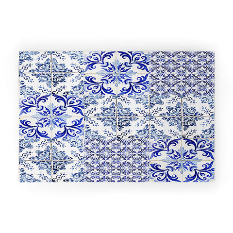 Ingrid Beddoes Portuguese Azulejos Welcome Mat