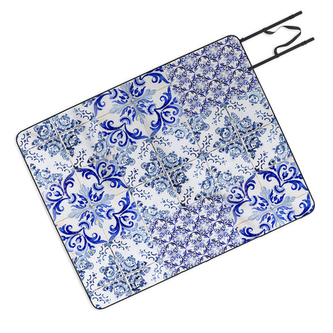 Ingrid Beddoes Portuguese Azulejos Picnic Blanket