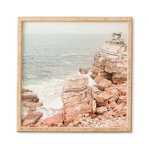 Ingrid Beddoes Rocky coastline Framed Wall Art