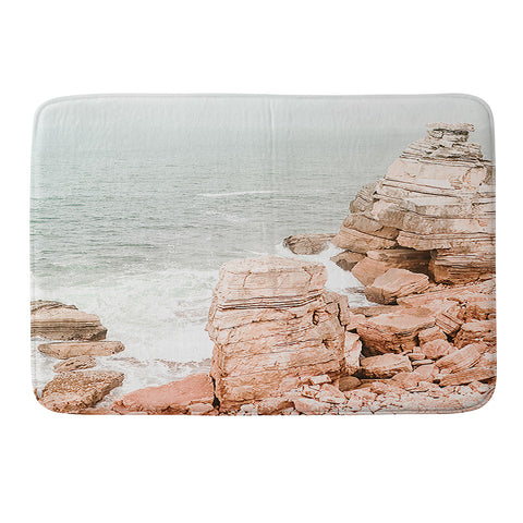 Ingrid Beddoes Rocky coastline Memory Foam Bath Mat