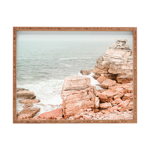 Ingrid Beddoes Rocky coastline Rectangular Tray