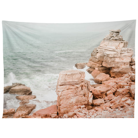 Ingrid Beddoes Rocky coastline Tapestry