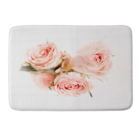 Ingrid Beddoes Rose pink lemonade Memory Foam Bath Mat