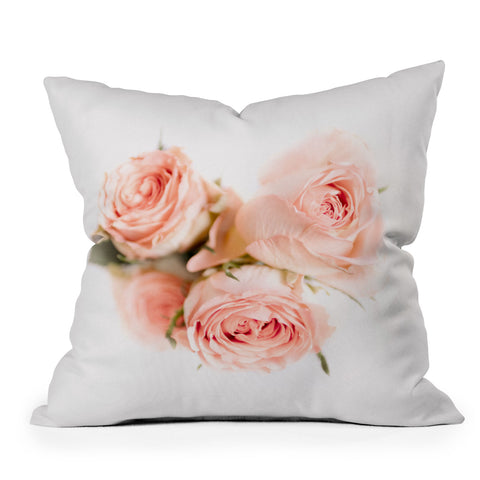 Ingrid Beddoes Rose pink lemonade Throw Pillow