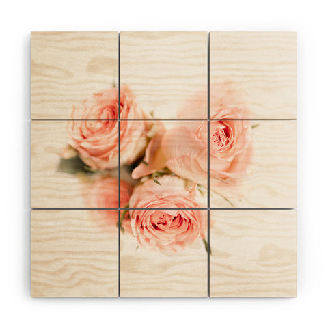 Ingrid Beddoes Rose pink lemonade Wood Wall Mural