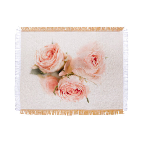 Ingrid Beddoes Rose pink lemonade Throw Blanket