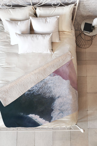 Ingrid Beddoes Sea Heart and Soul Fleece Throw Blanket