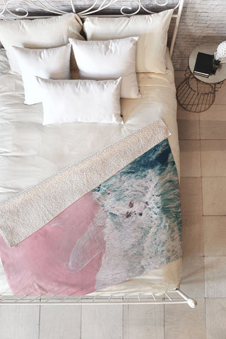 Ingrid Beddoes sea love Fleece Throw Blanket