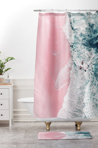 Ingrid Beddoes sea love Shower Curtain And Mat