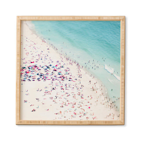 Ingrid Beddoes Summer beach love Framed Wall Art