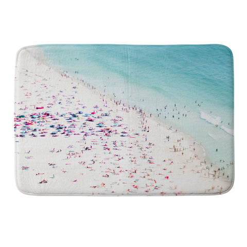 Ingrid Beddoes Summer beach love Memory Foam Bath Mat