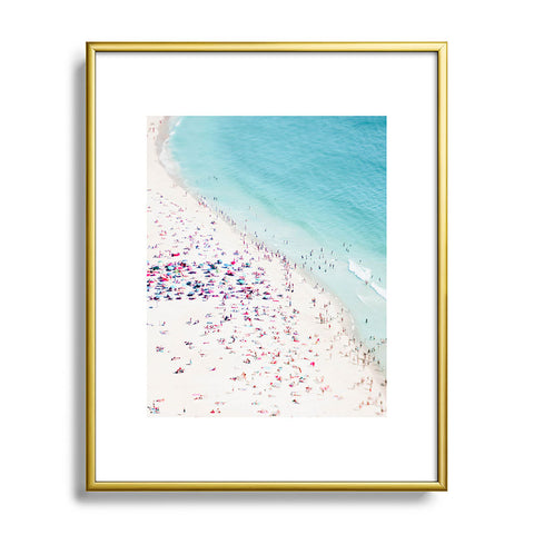Ingrid Beddoes Summer beach love Metal Framed Art Print