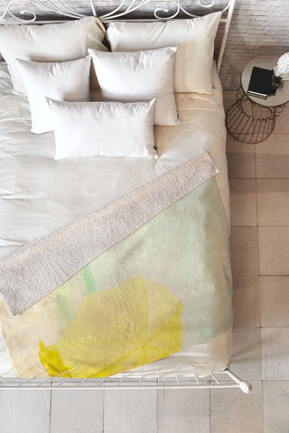 Ingrid Beddoes Summer Yellow I Fleece Throw Blanket