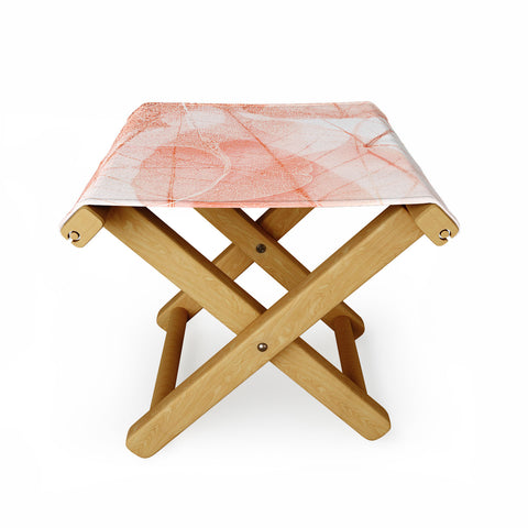 Ingrid Beddoes sun bleached apricot Folding Stool