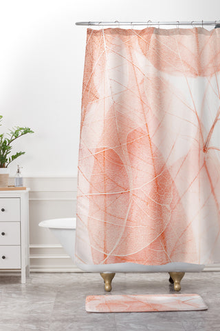 Ingrid Beddoes sun bleached apricot Shower Curtain And Mat