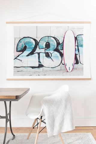 Ingrid Beddoes Surf Board 1 Art Print And Hanger
