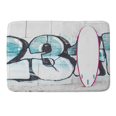 Ingrid Beddoes Surf Board 1 Memory Foam Bath Mat