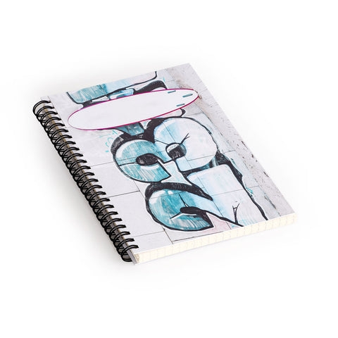 Ingrid Beddoes Surf Board 1 Spiral Notebook