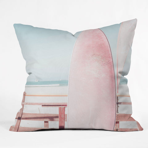 Ingrid Beddoes Surf Board 2 Outdoor Throw Pillow
