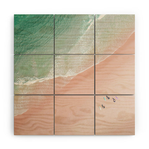 Ingrid Beddoes Surf Yoga Wood Wall Mural