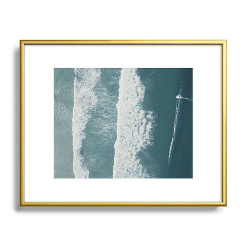 Ingrid Beddoes Surfing the Wave Metal Framed Art Print