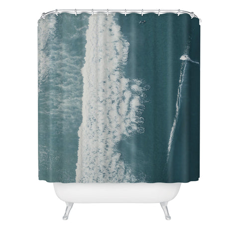 Ingrid Beddoes Surfing the Wave Shower Curtain