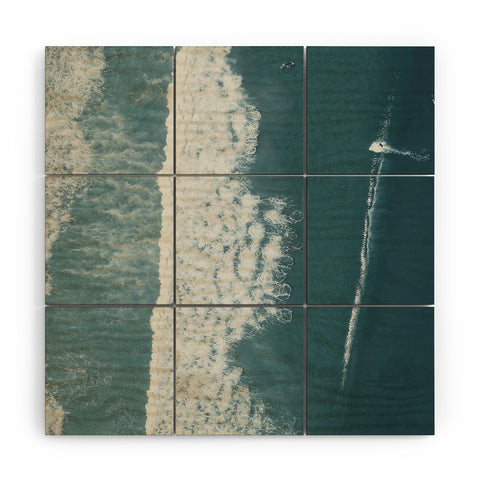 Ingrid Beddoes Surfing the Wave Wood Wall Mural