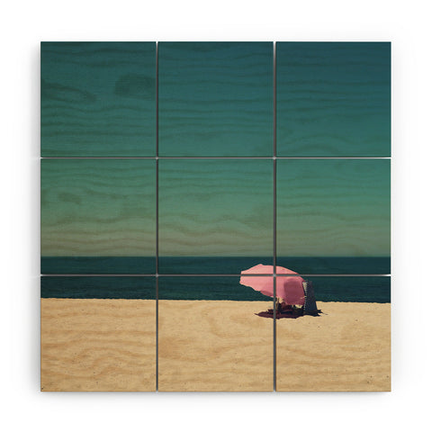 Ingrid Beddoes The Pink Umbrella Wood Wall Mural